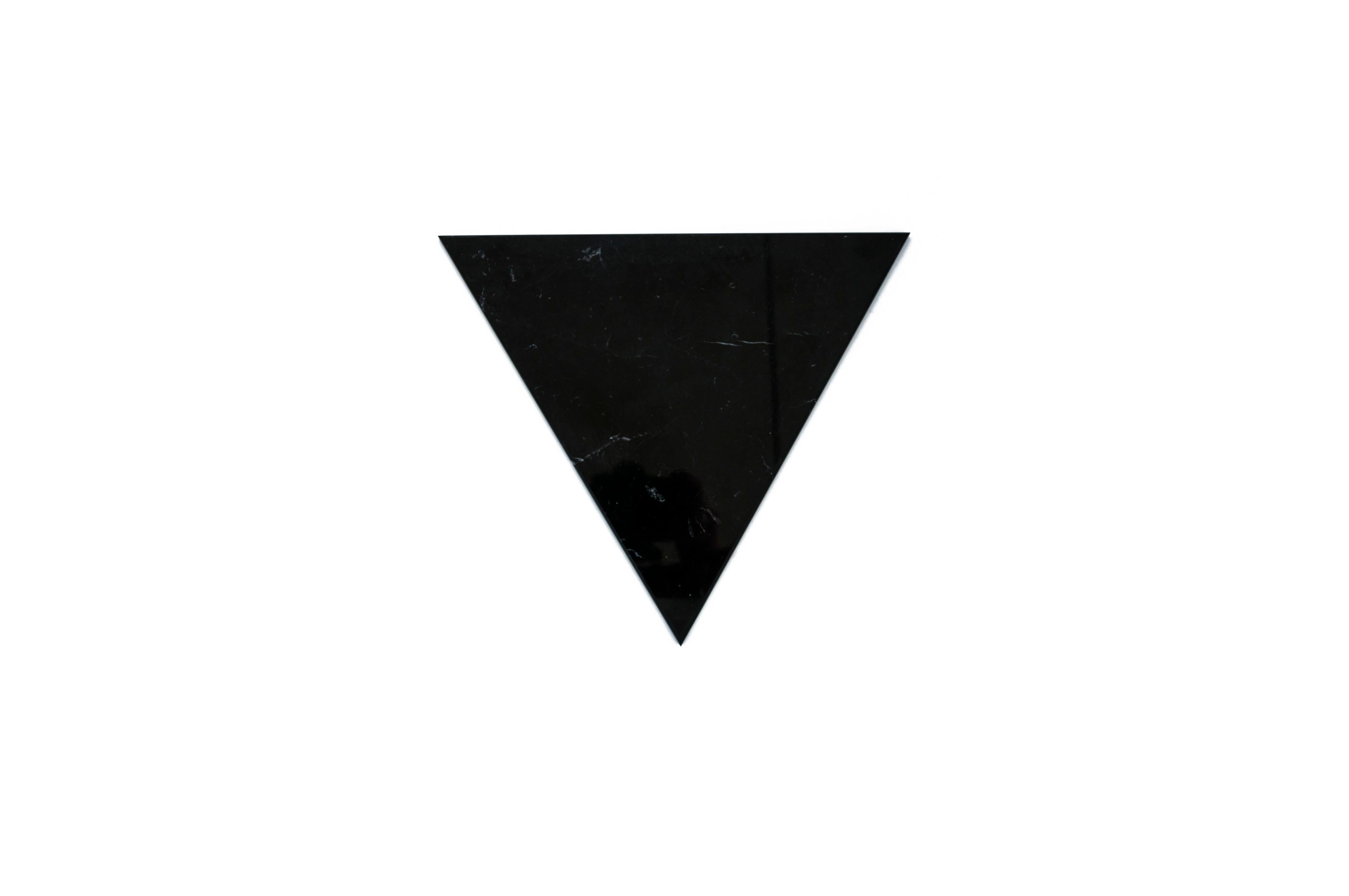 Triangular Black Marble Cutting Board and Serving Tray 2