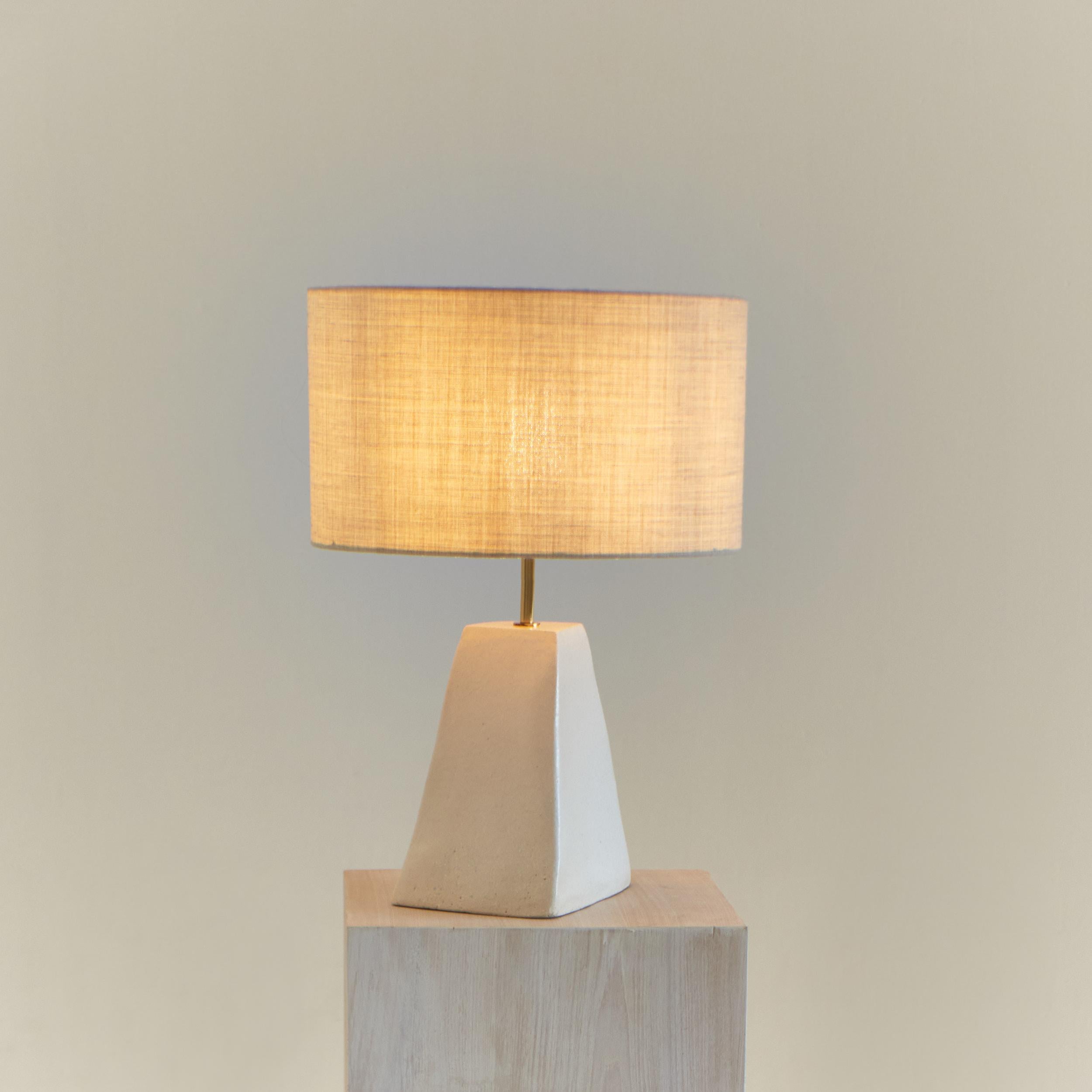 Contemporary Triangular Ceramic Lamp For Sale