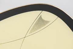 Triangular Cocktail Table Cream Deluxe, Glass, 1950s