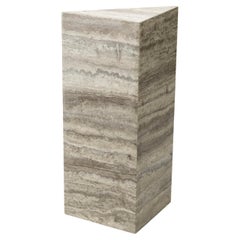 Triangular Column in Silver Travertine Finish