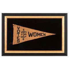 Triangular Felt Suffragette Pennant with "Votes for Women" Text