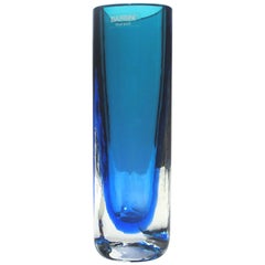 triangular glass vase Triangular Form Barbini Murano Glass Vase