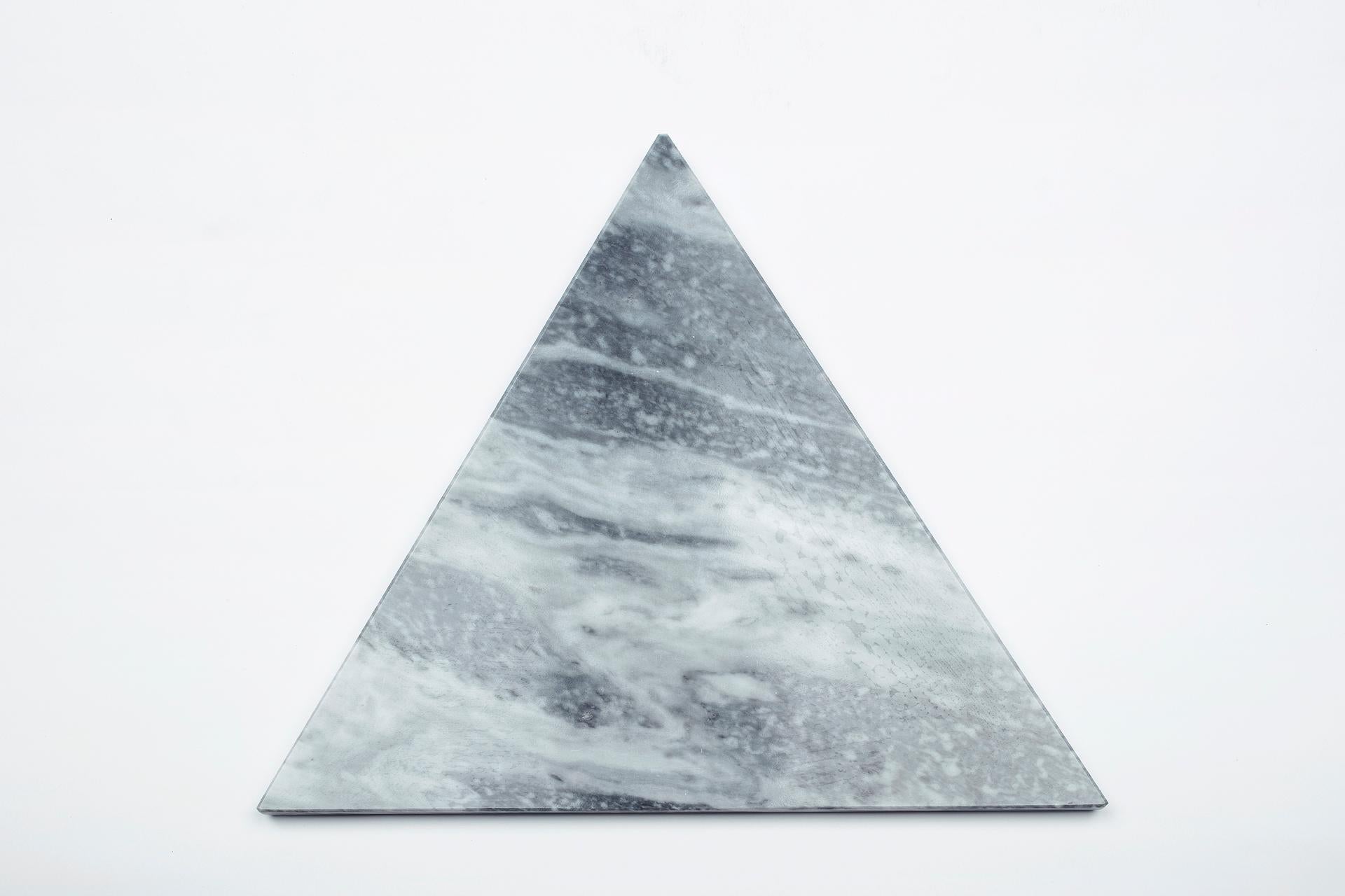 Italian Triangular Grey Marble Cutting Board and Serving Tray