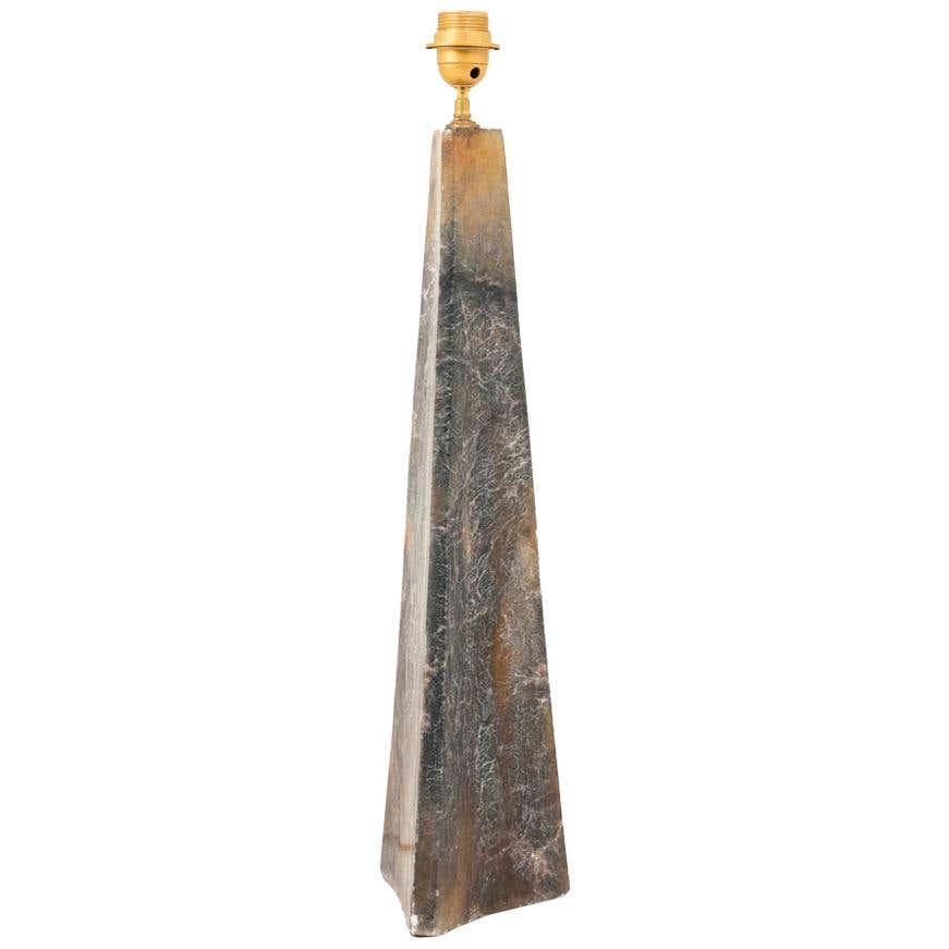 Triangular Lamp in Onyx, 20th Century For Sale at 1stDibs