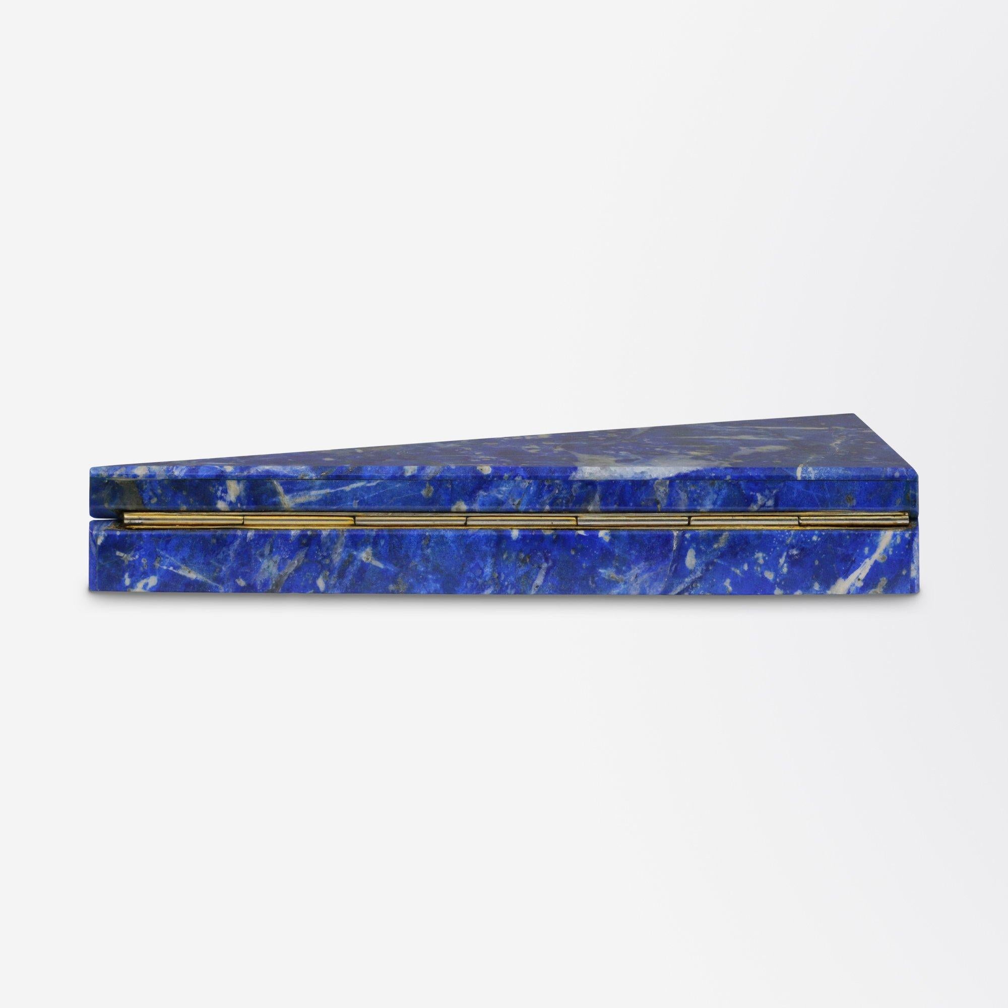 Uncut Triangular Lapis Lazuli Specimen Box from Florence