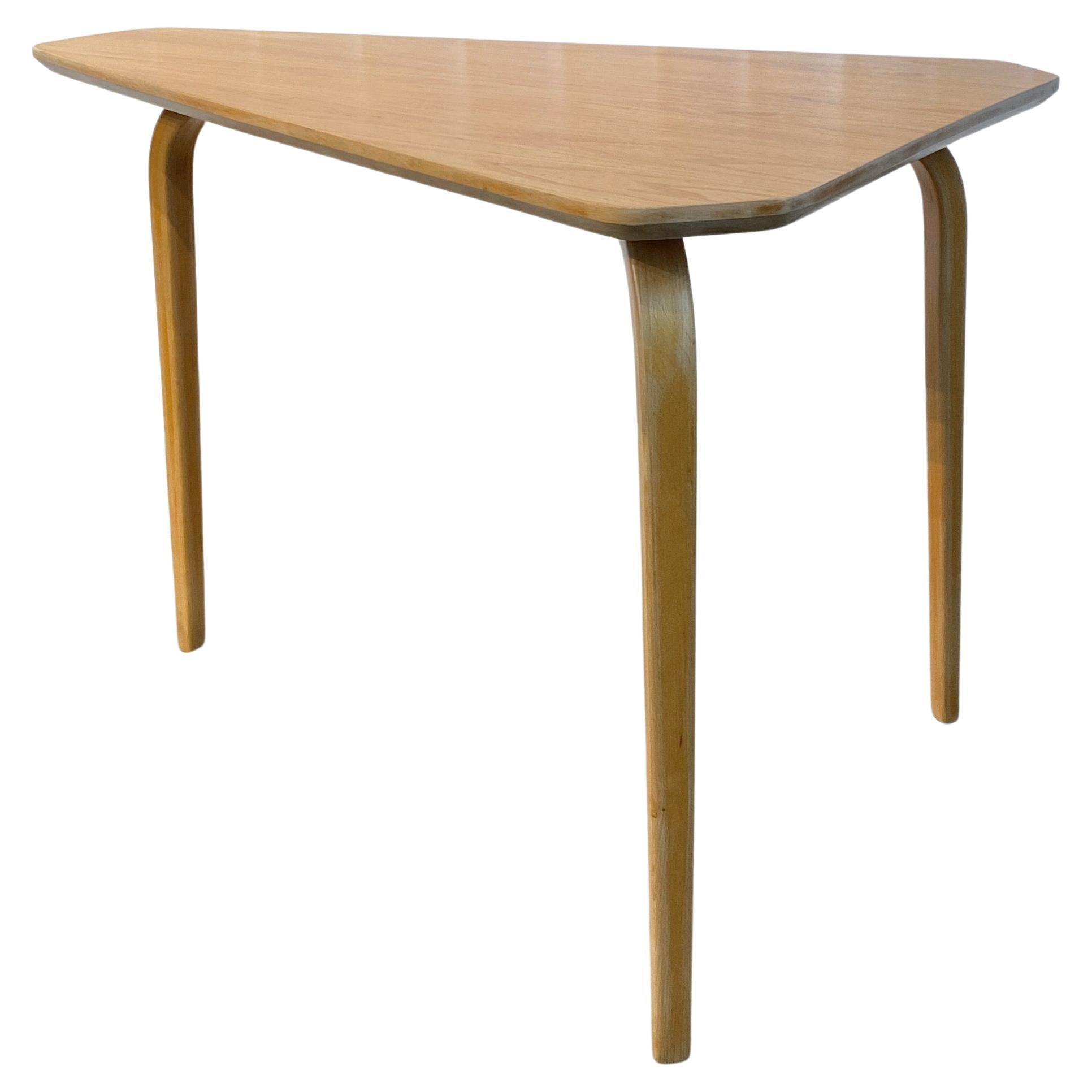 Triangular modernist coffee table, Sweden, 1940s For Sale
