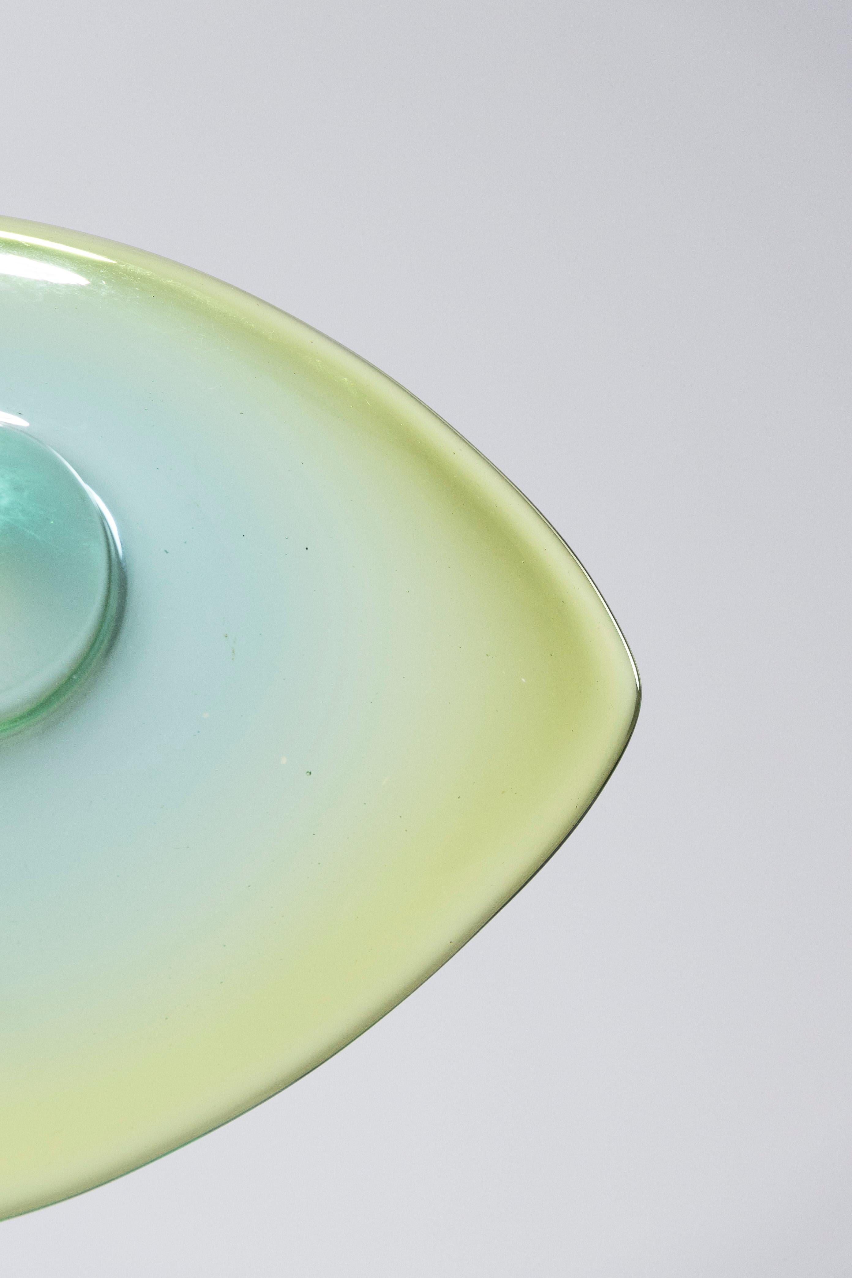 20th Century Triangular Murano Glass Bowl, 1950s For Sale