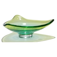 Bol triangulaire en verre de Murano, années 1950