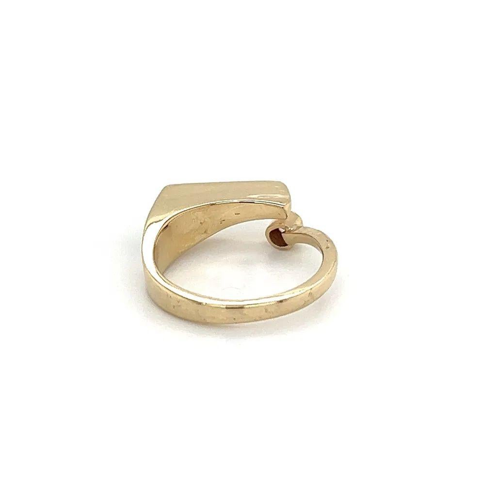 Anello a fascia triangolare con onice e diamanti in oro Vintage Moi et Toi Bypass In condizioni ottime in vendita a Montreal, QC