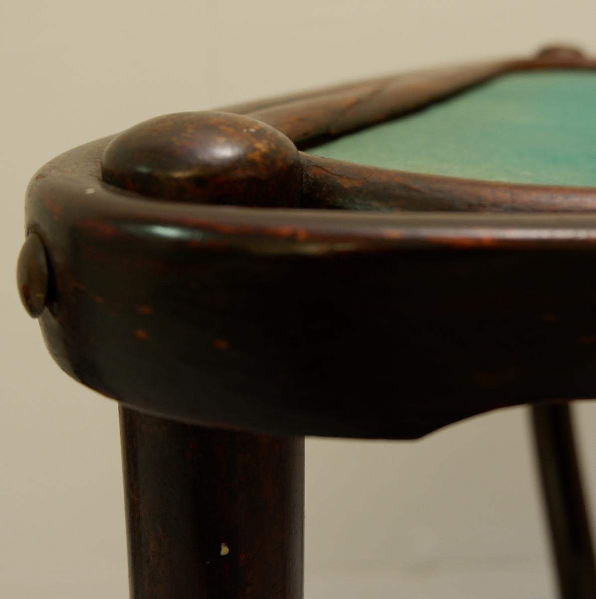 Vienna Secession Triangular Playing Table by Thonet