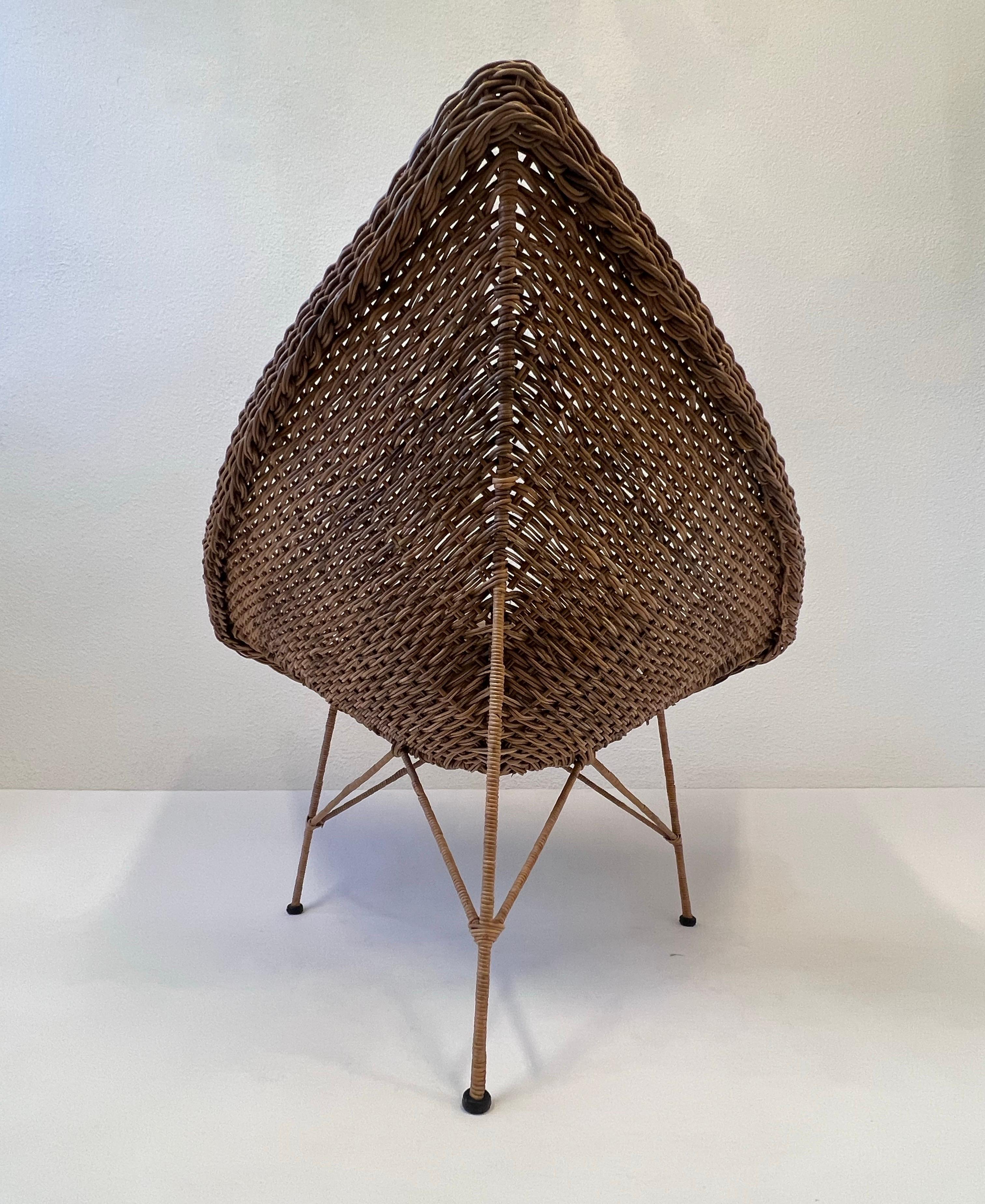 American Triangular Rattan Lounge Chair