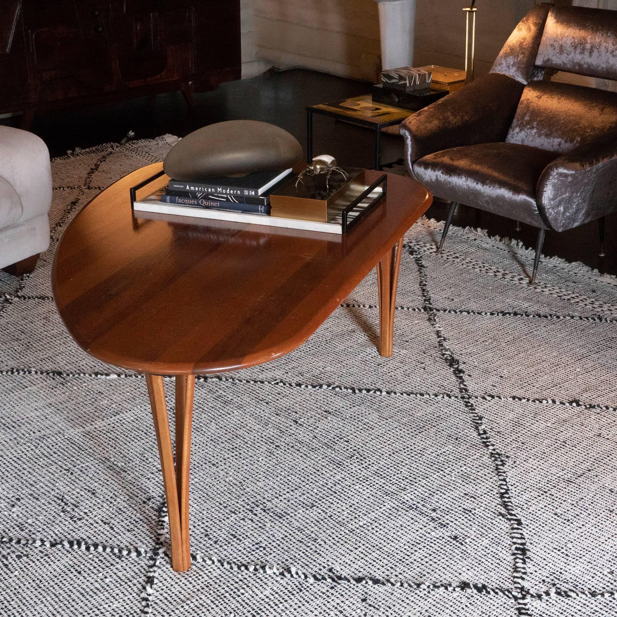 Triangular Shape Teak Coffee Table by Severin Hansen, Denmark, circa 1950 9