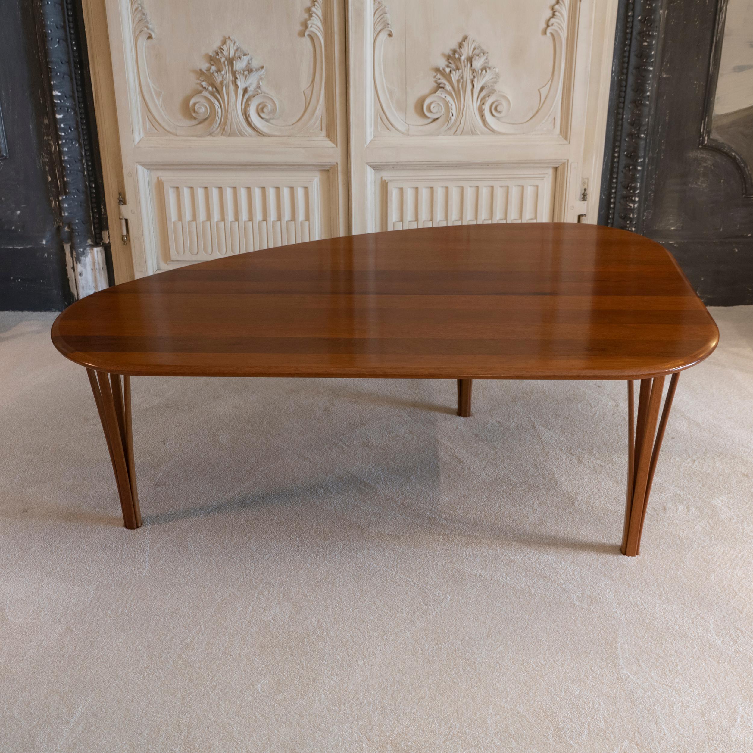 Triangular Shape Teak Coffee Table by Severin Hansen, Denmark, circa 1950 2