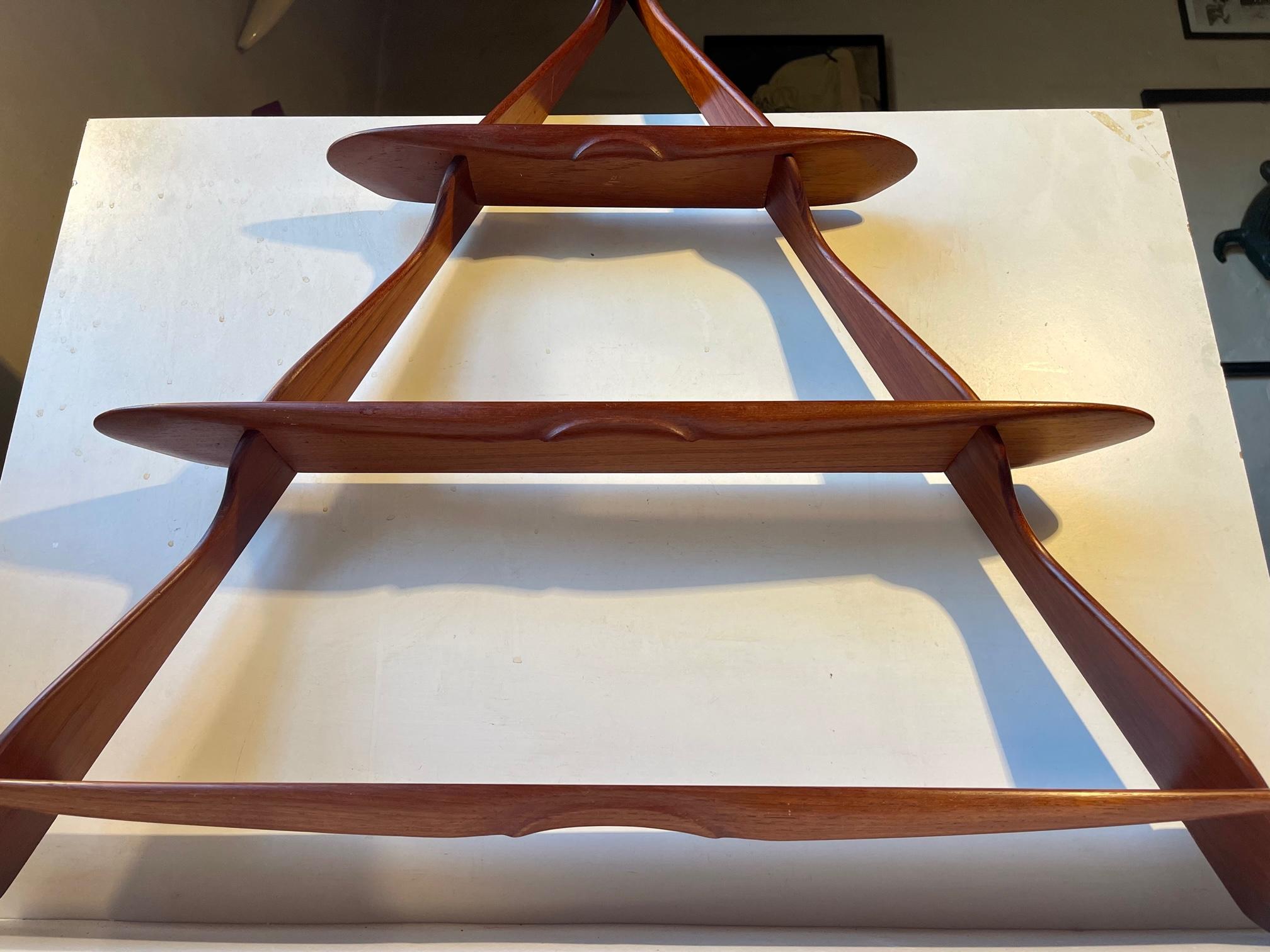 Mid-20th Century Triangular Shelving Unit - Spice Rack in Teak by Peder Moos & Apprentice, 1950s