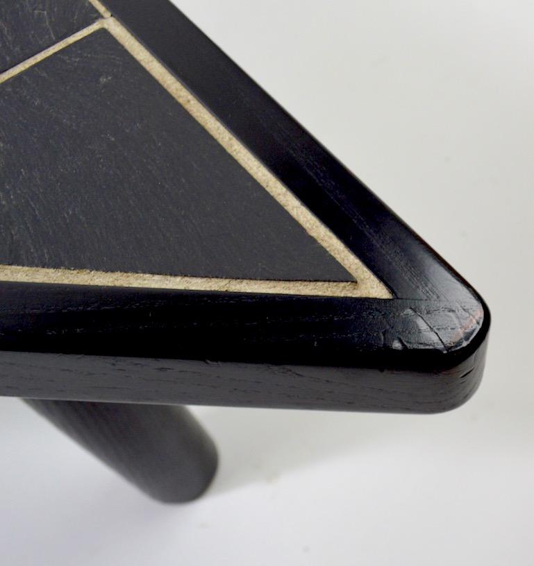 Danish Triangular Slate Top Table Made in Denmark by Sallingboe Jelling