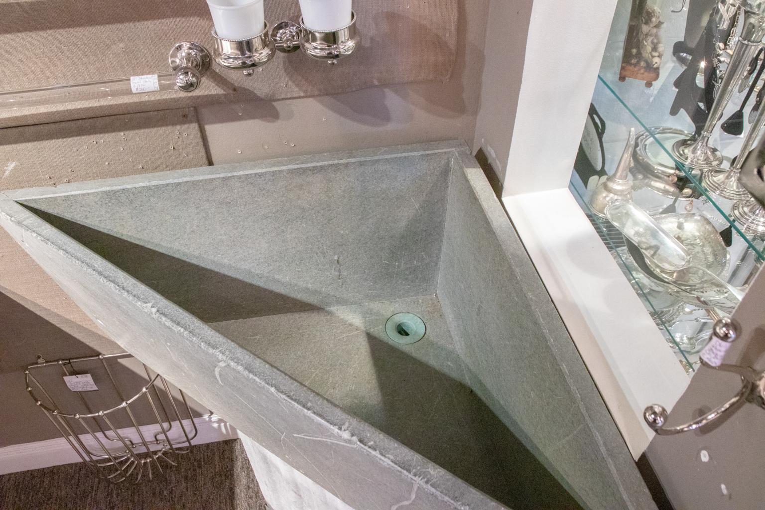 Triangular Soapstone Sink at 1stDibs soapstone vessel sink, soapstone