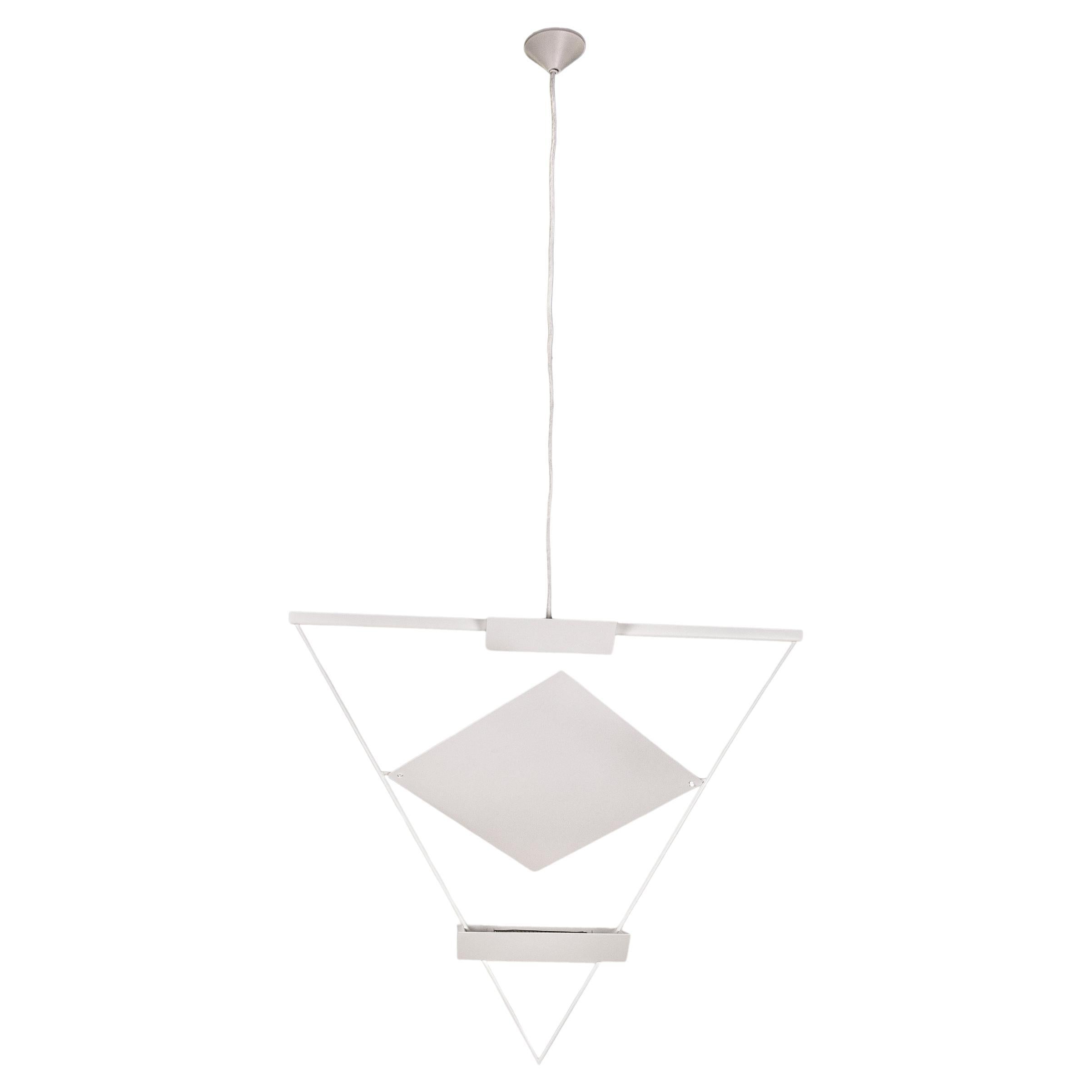Triangular Suspension Pendant by Mario Botta for Artemide, Circo 1980
s, Italy in vendita