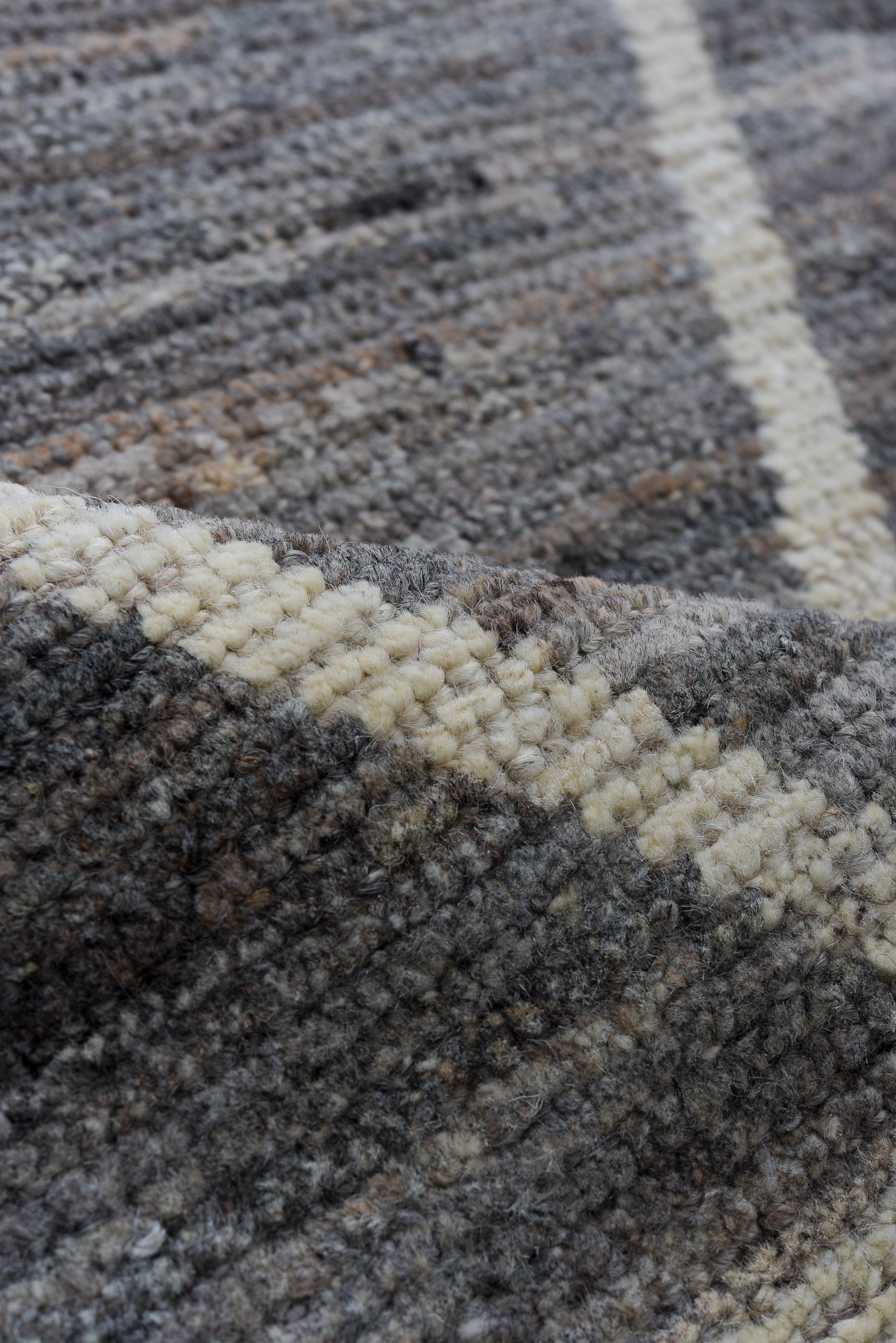 Wool Triangular Tulu in Charcoal For Sale