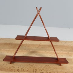 Triangular Wall Unit in Teak by Peder Moos and/or Apprentice of, 1950s