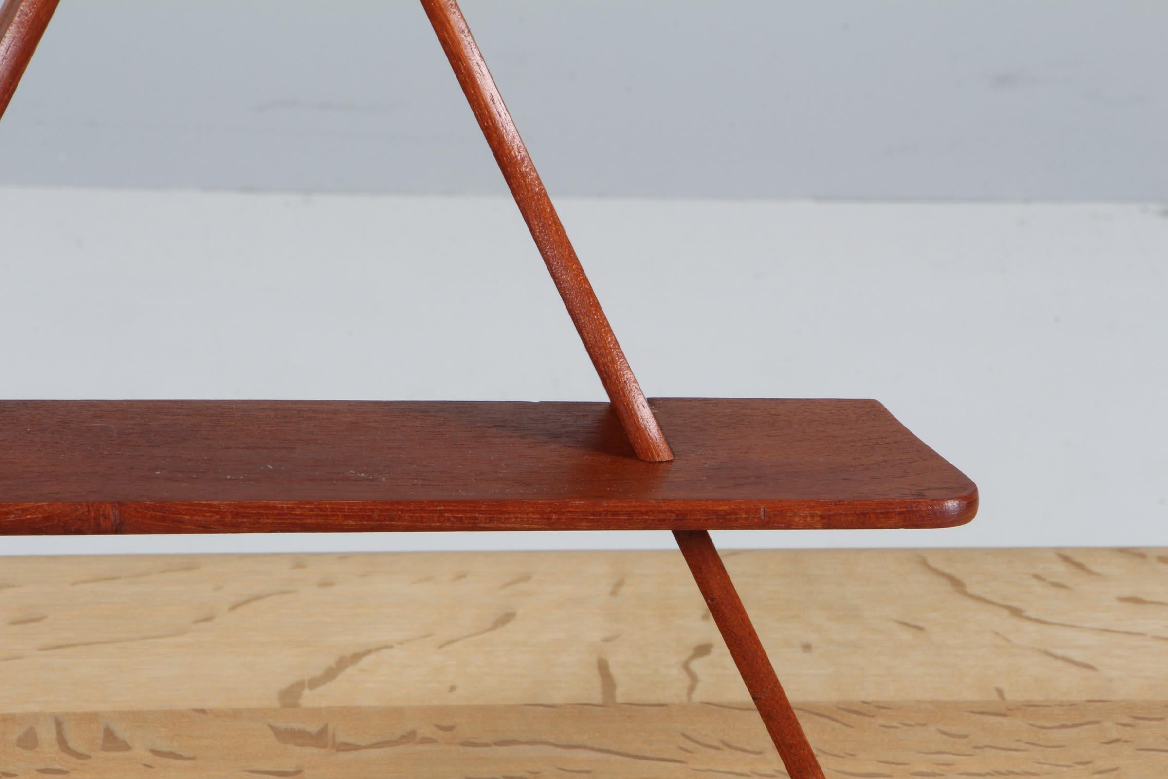 Danish Triangular Wall Unit in Teak by Peder Moos and/or Apprentice of, 1950s