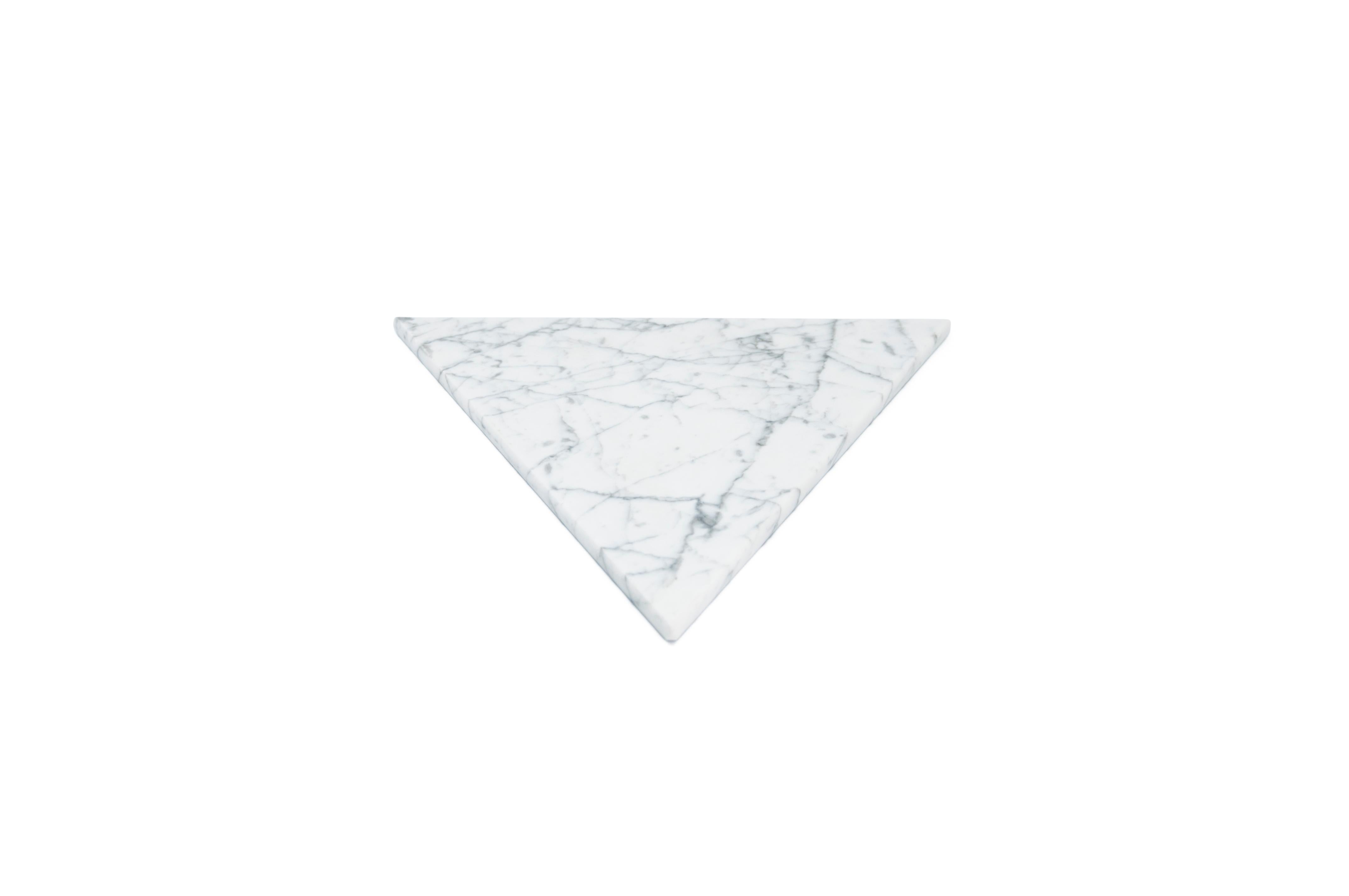 Triangular White Marble Cutting Board and Serving Tray 1