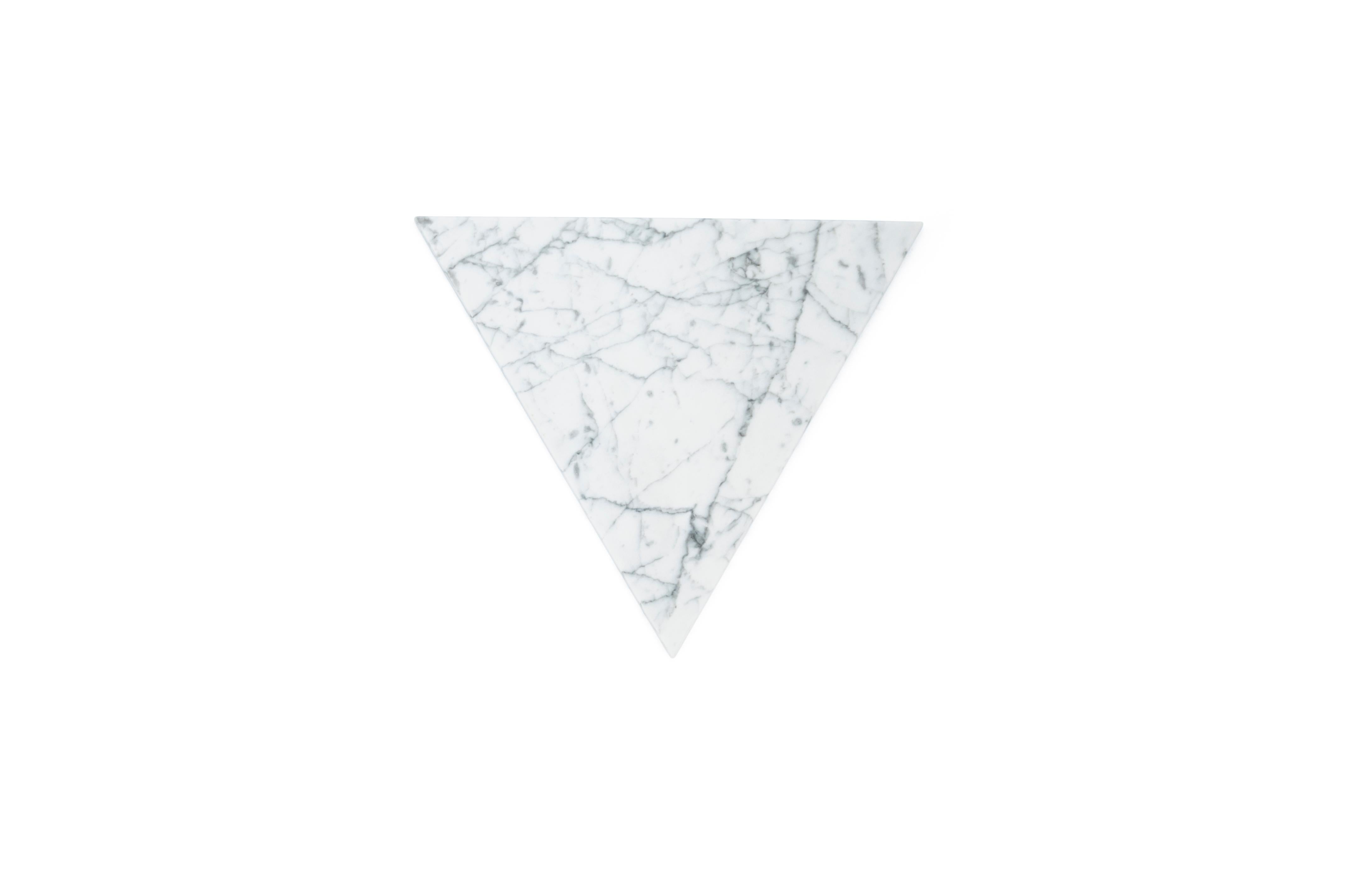 Triangular White Marble Cutting Board and Serving Tray 2