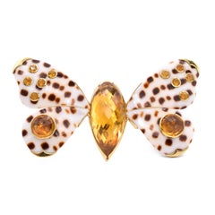 Broche papillon Trianon Or & Citrine