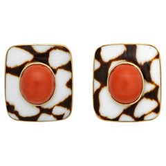 Trianon Coral and Shell Earrings