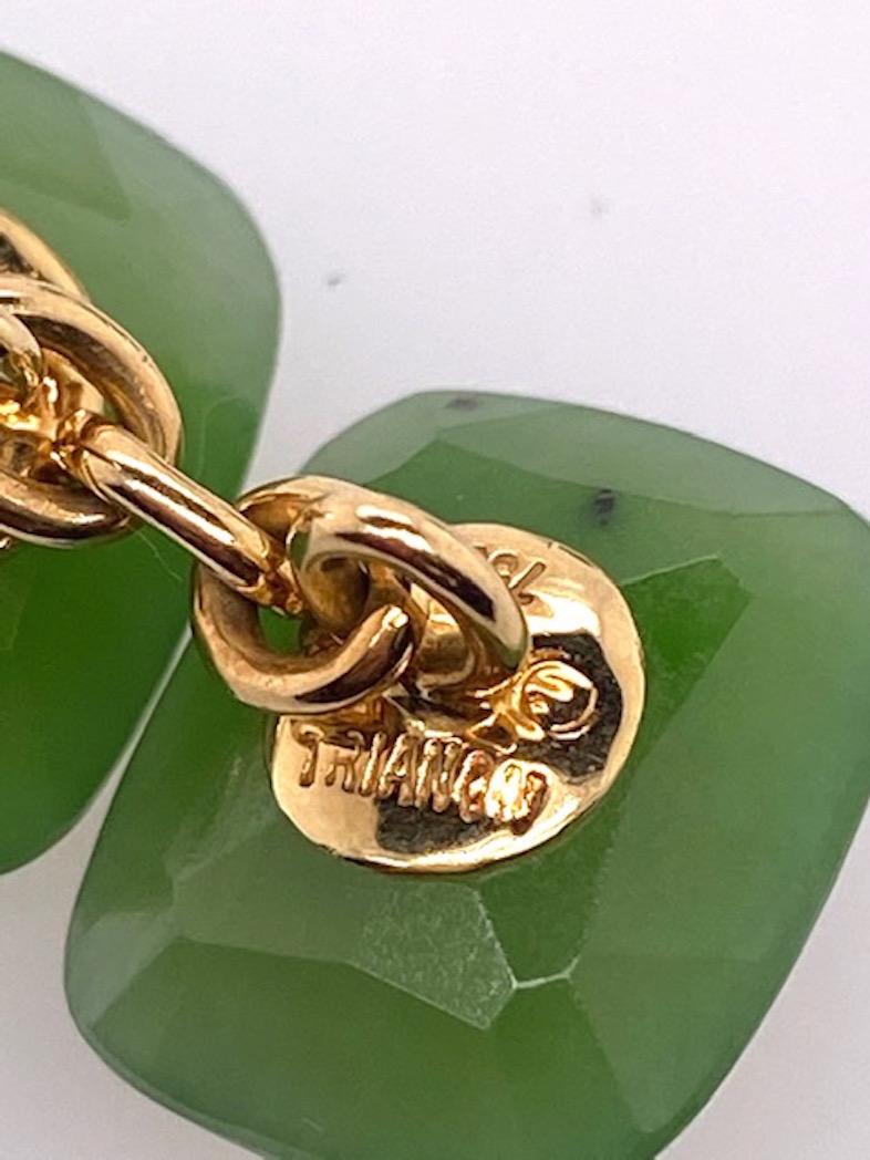 Trianon Gold Jadeite and Ruby Cufflinks For Sale 3