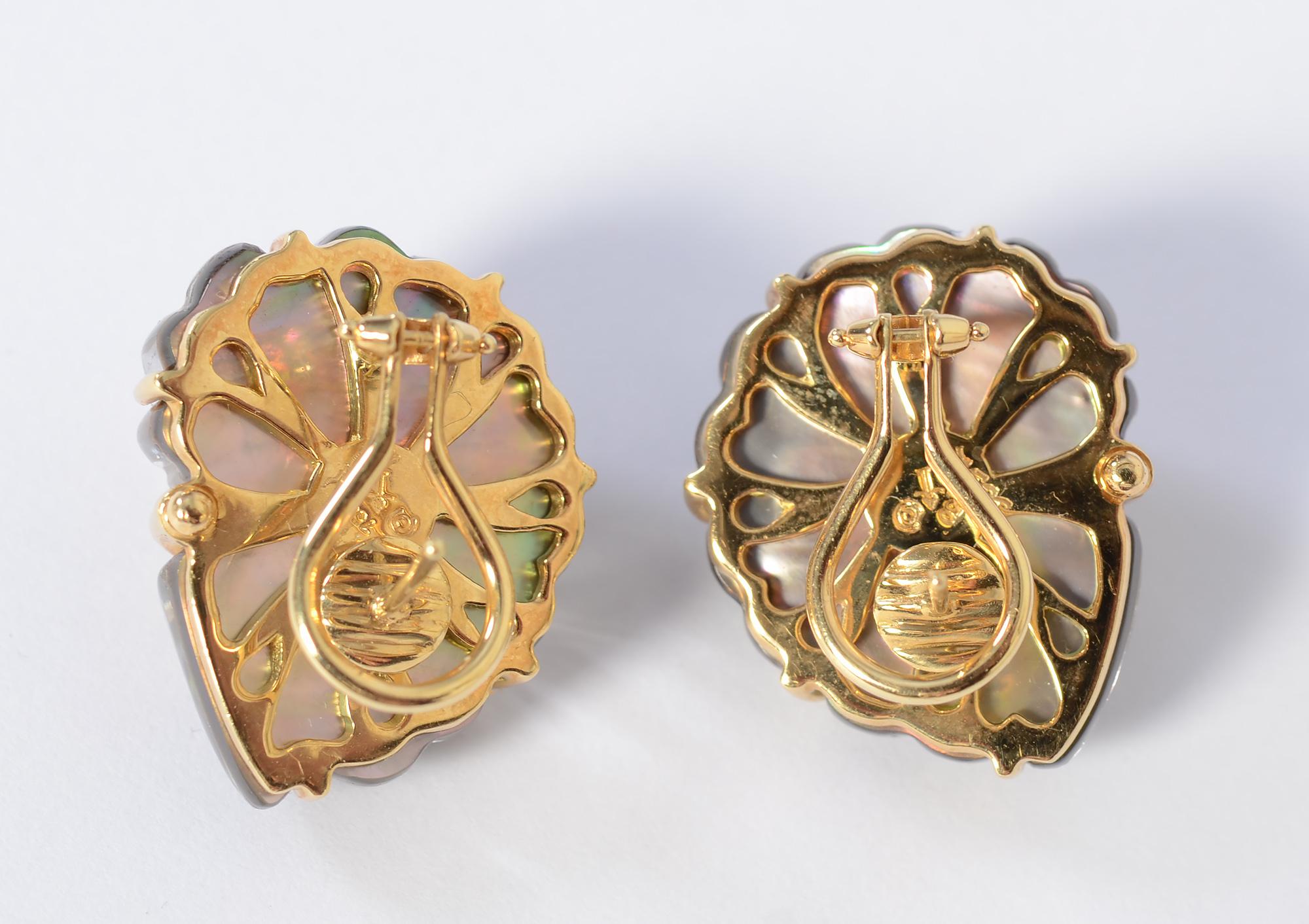 Modern Trianon Shell Earrings For Sale