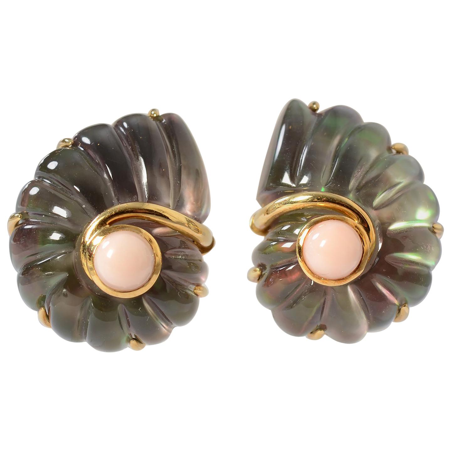 Trianon Shell Earrings For Sale