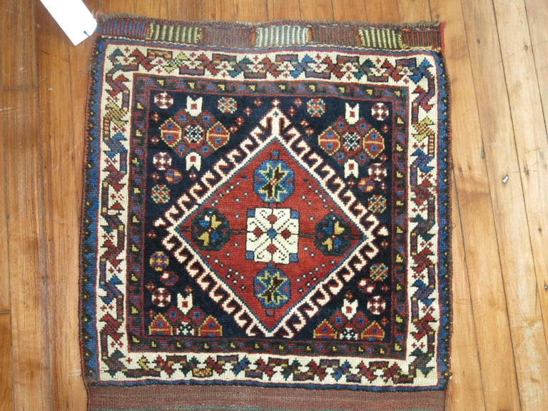 Tribal 19th Century Ghashghai Bagface Trapping Textile Rug For Sale at ...