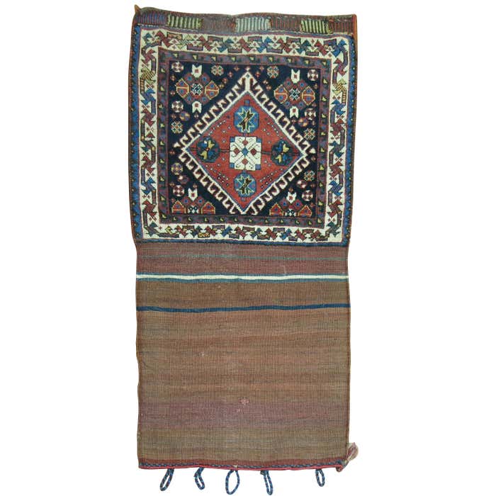 Tribal 19th Century Ghashghai Bagface Trapping Textile Rug For Sale at ...