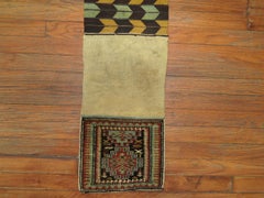 Zabihi Collection Tribal 19th Century Kazak Bagface Trapping Textile Rug