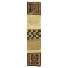 Tapis tribal Kazak du 19ème siècle en textile à facettes de sac