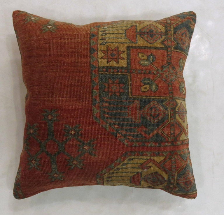 Tribal Afghan Antique Rug Pillow For Sale at 1stDibs