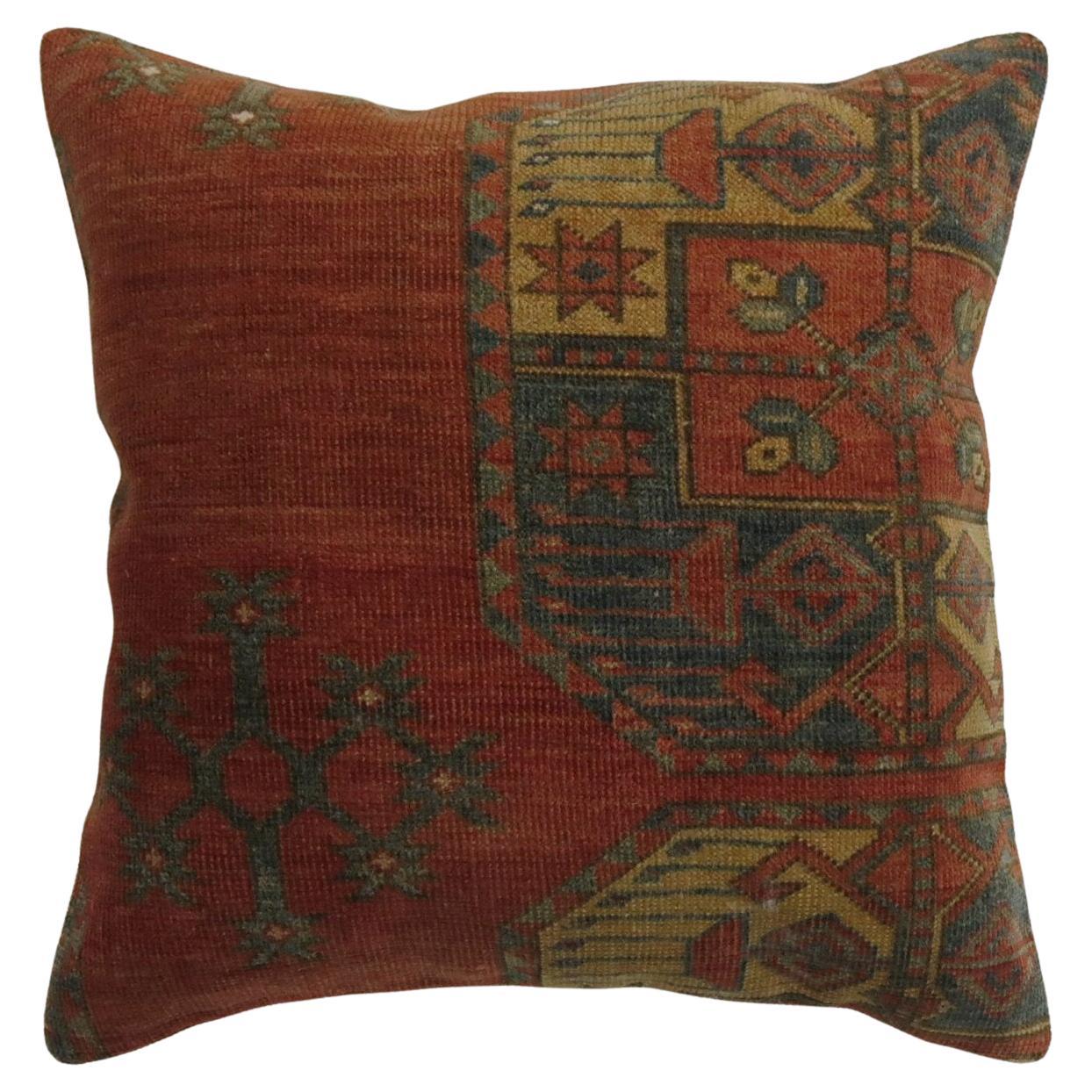 Tribal Afghan Antique Rug Pillow