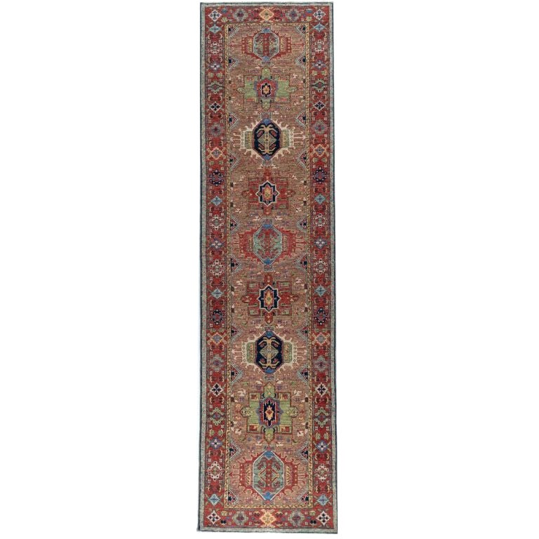 Handgeknüpfter Karajeh-Woll-Läufer aus Afghanistan, im Stammesstil, 3 x 12