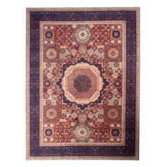 Tribal Afghan Hand-Knotted Mamluk Wool Area Rug 9x12 Red