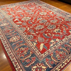 Tribal Afghan Hand-Knotted Sultanabad Wool Area Rug 9x12 Red