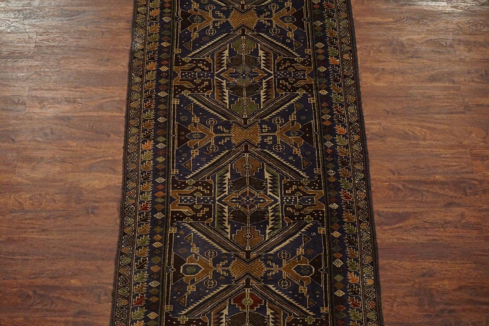 Hand-Knotted Tribal Afghan Runner For Sale