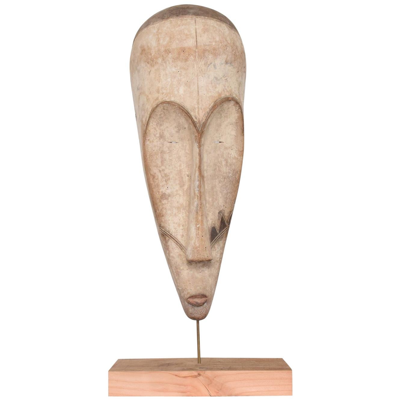 Tribal Africa Ngil Society Mask by Fang People of Gabon Guinea, 1960s