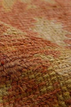 Tribal Allover Moroccan Rug in Gold and Red Tones