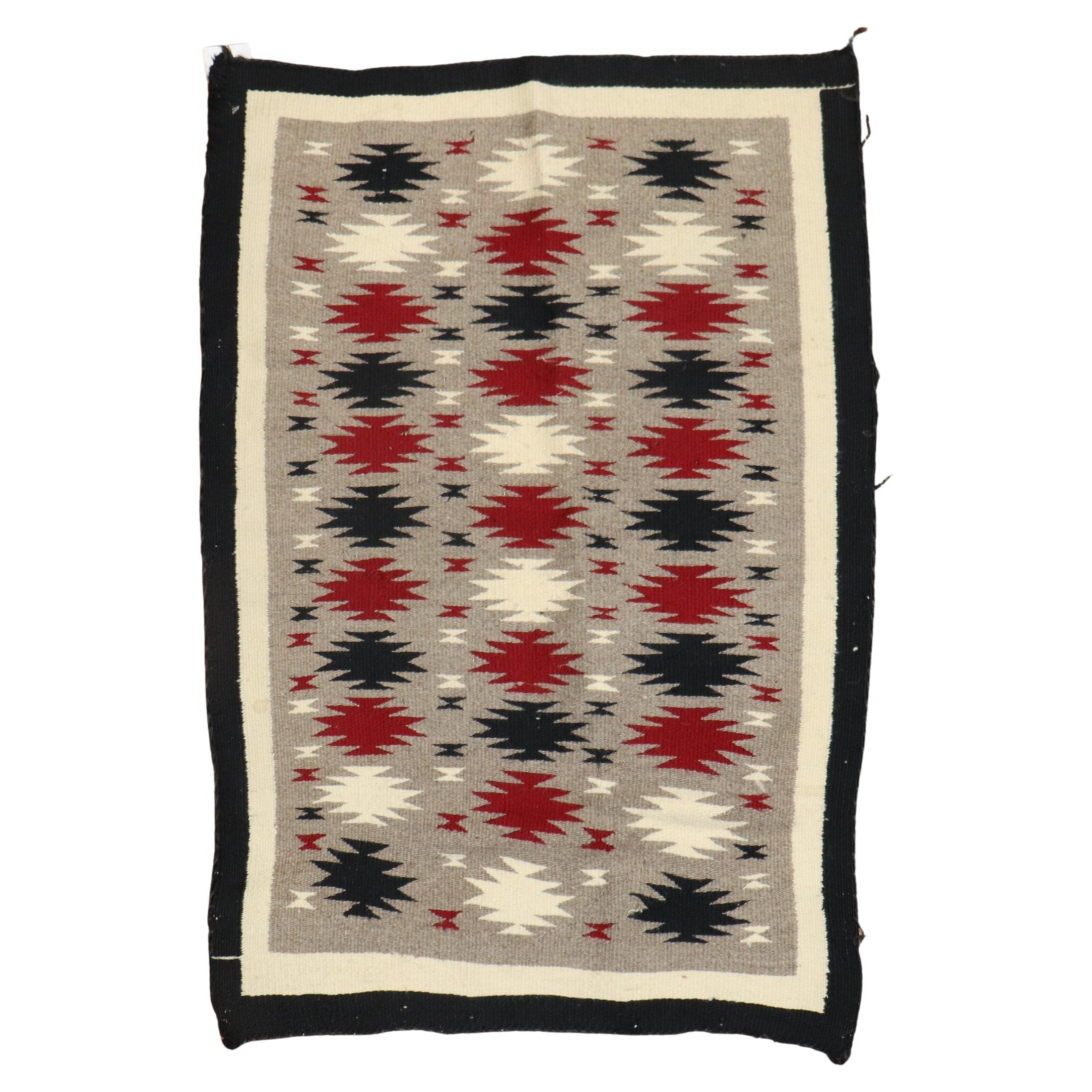 Zabihi Collection Tribal American Navajo Mini Rug