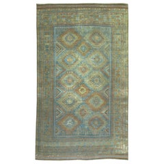 Tribal Antique Blue Caramel Persian Balouch Carpet