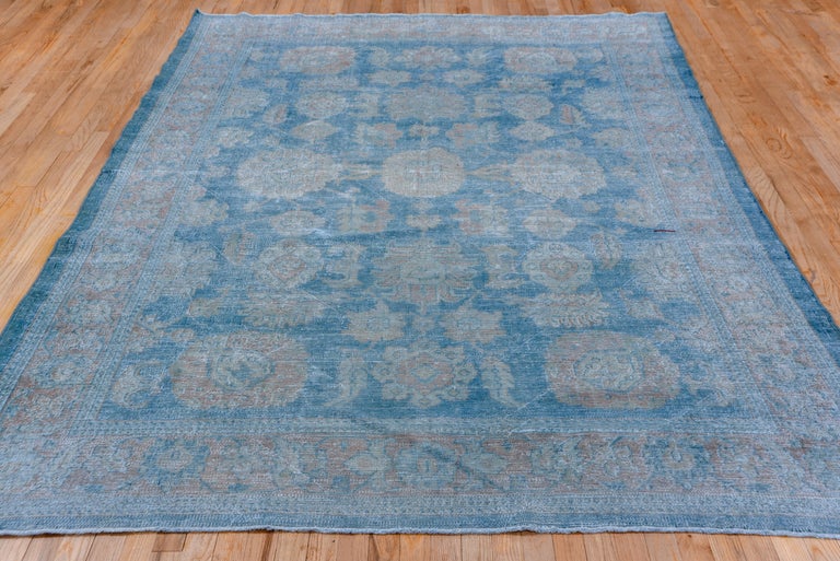 Tribal Antique Bright Blue Persian Mahal Rug, Allover Field For Sale at ...