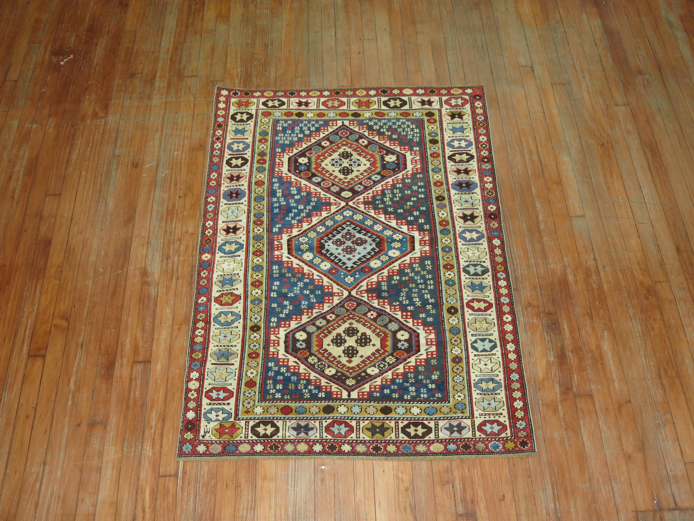 Tribal Antique Caucasian Kuba Rug 1