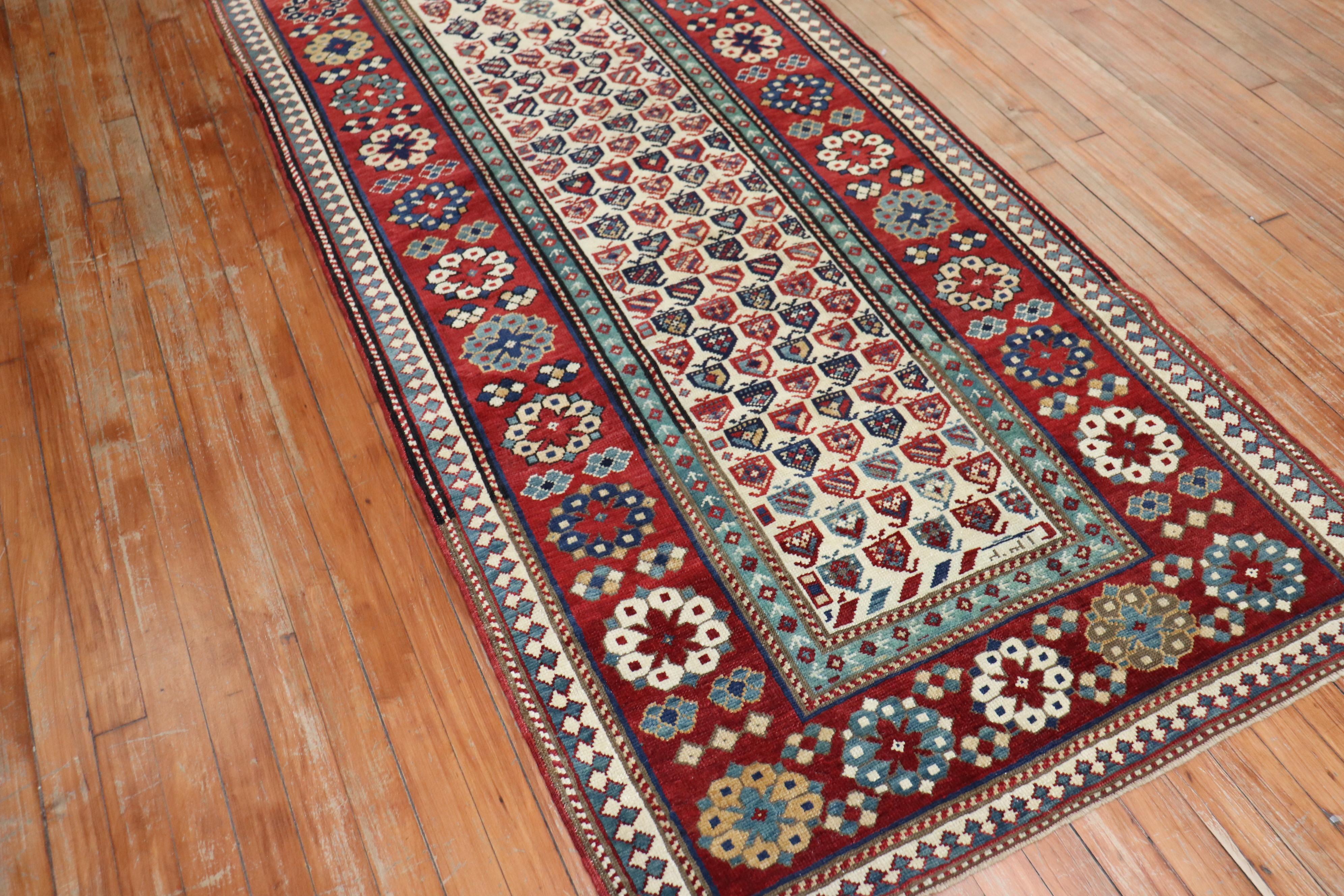 A late 19th-century Caucasian Tribal Talish Runner

Measures: 3'3