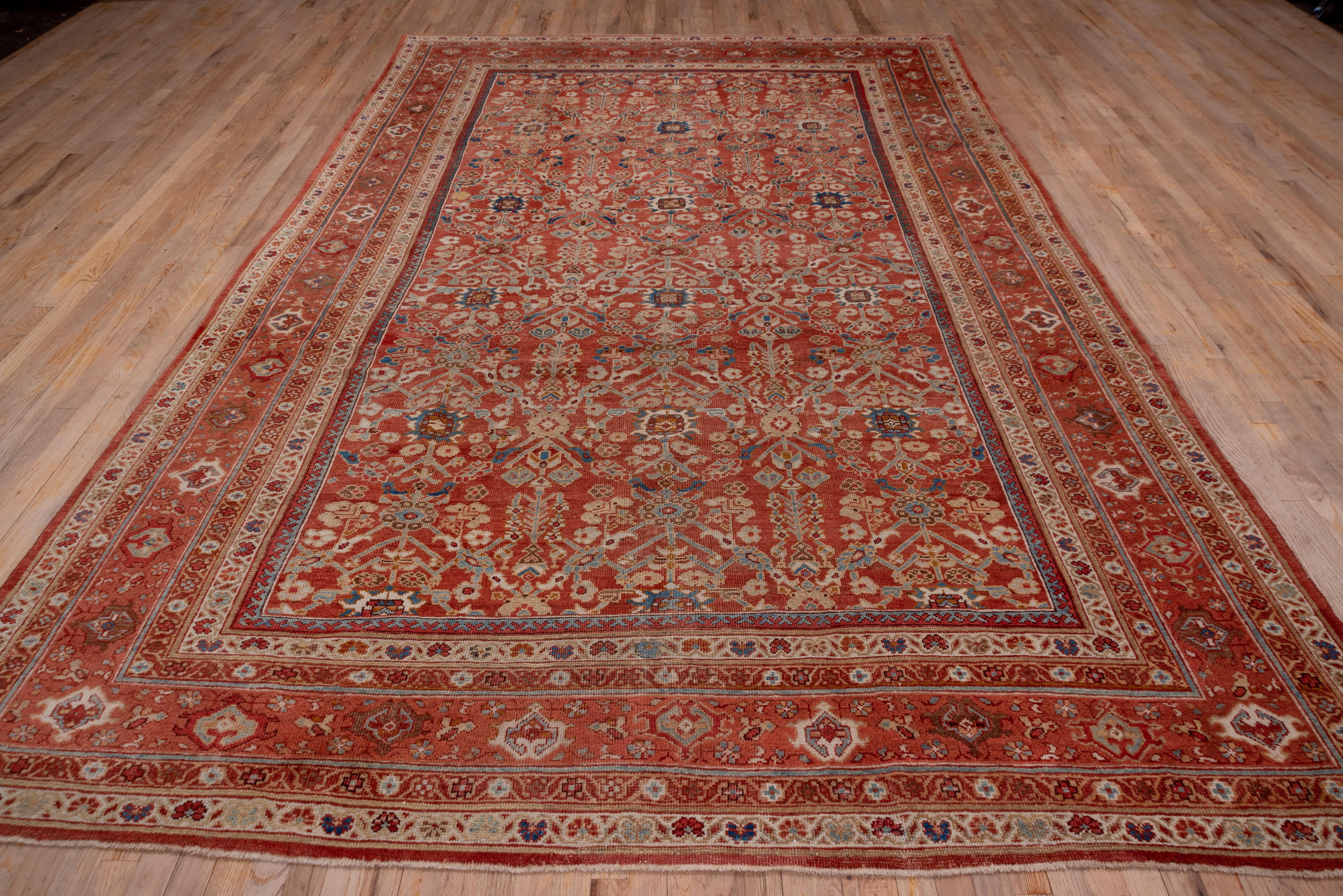 Persian Tribal Antique Mahal Carpet, Soft Palette For Sale
