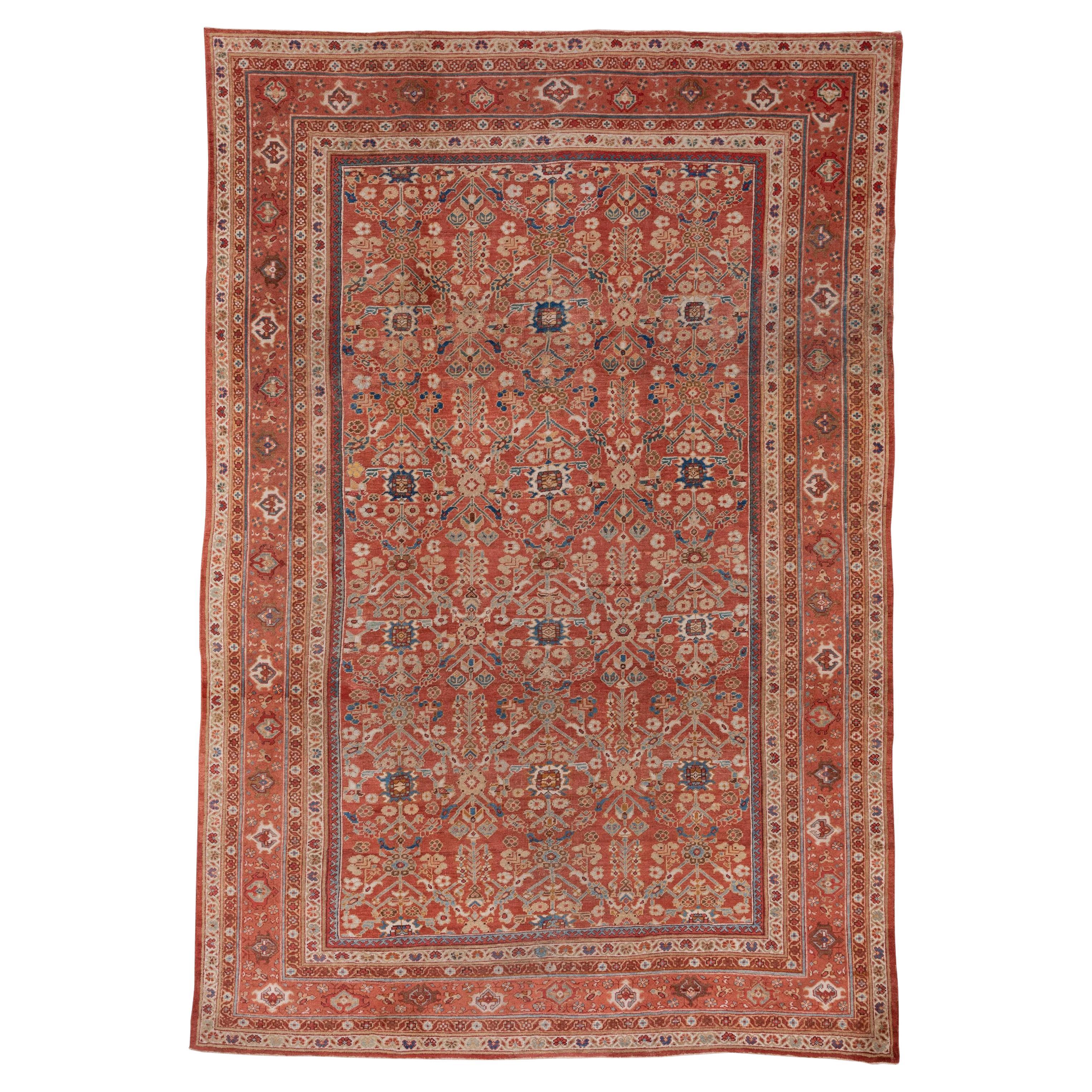 Tribal Antique Mahal Carpet, Soft Palette For Sale